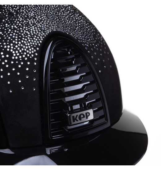 KEP ITALIA CROMO 2.0 POLISH HELMET SUEDE BLACK NEBULA SILV/BLACK STRAP/MIRROR SILVER/SILVER LOGO BLACK