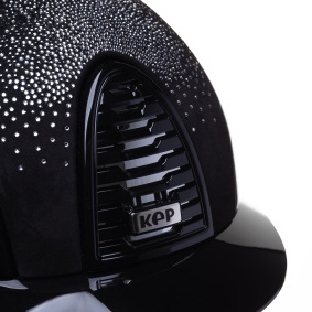KEP ITALIA CROMO 2.0 POLISH HELMET SUEDE BLACK NEBULA SILV/BLACK STRAP/MIRROR SILVER/SILVER LOGO BLACK