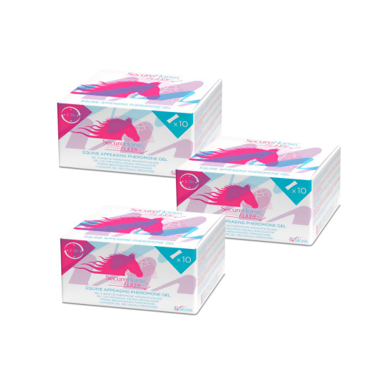 SECURE HORSE FLASH EQUINE APPEASING PHEROMONE GEL FOR HORSES 3 PCS