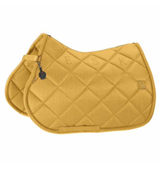 ESKADRON GLOSSY BIT RIDING SADDLE PAD PLATINUM
