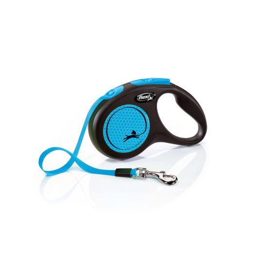 CAN AGRI DOG LEASH FLEXI CLASSIC NEON BLUE SIZE M