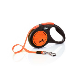 CAN AGRI DOG LEASH FLEXI CLASSIC NEON ORANGE SIZE S
