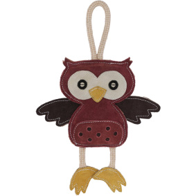 KERBL DOG TOY OWL LEATHER 31 CM
