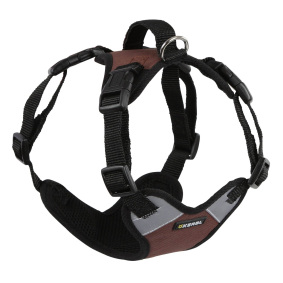 KERBL DOG HARNESS PULSIVE BROWN WITH REFLECTIVE STRIPS 46-60 CM