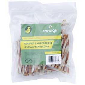 CAN AGRI PRZYSMAK DLA PSA KANAPKA Z KURCZAKIEM I DORSZEM SKRĘCONA