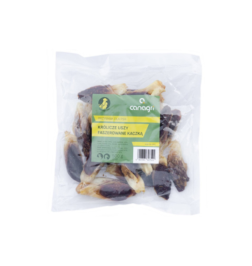 CAN AGRI CAN AGRI PRZYSMAK DLA PSA KRÓLICZE USZY FASZEROWANE KACZKĄ