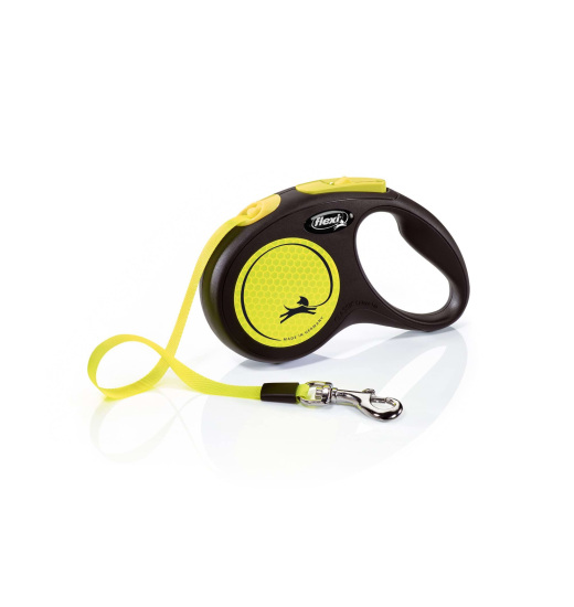CAN AGRI DOG LEASH FLEXI CLASSIC NEON YELLOW SIZE M