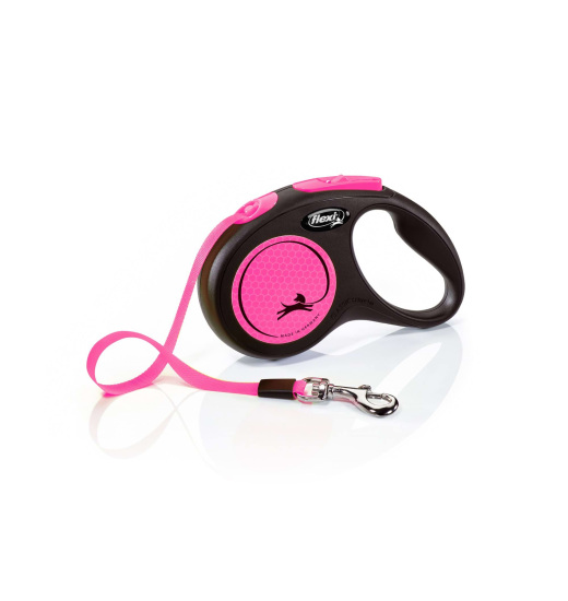 CAN AGRI DOG LEASH FLEXI CLASSIC NEON PINK SIZE S