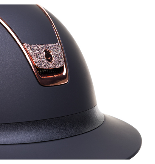 SAMSHIELD HELMET MISS SHIELD 2.0 / CRYSTAL FABRIC ROSE GOLD BLAZON / ROSE GOLD CHROME / BLACK