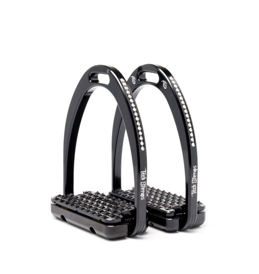 Tech Stirrups TECH STIRRUPS UJEŻDŻENIOWE STRZEMIONA JEŹDZIECKIE CAPRI PLUS SWARO CZARNE