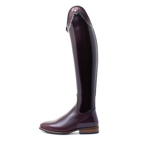 DENIRO BELLINI CUSTOM RIDING BOOTS GRAFFITI VINO BURGUNDY