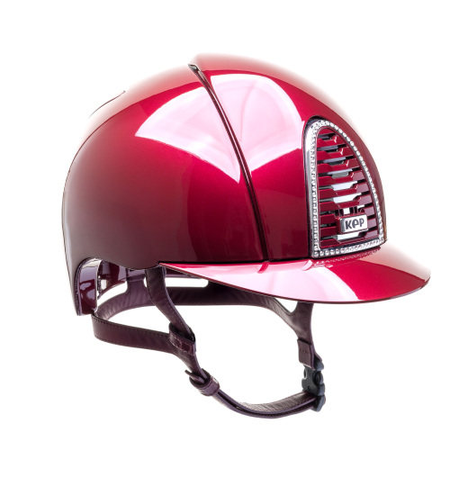 KEP ITALIA CROMO 2.0 METAL HELMET POLO VISOR/BORDEAUX CHIN/CRYST MIRROR CHROMO FRAME/SILVER SHINE LOGO BORDEAUX