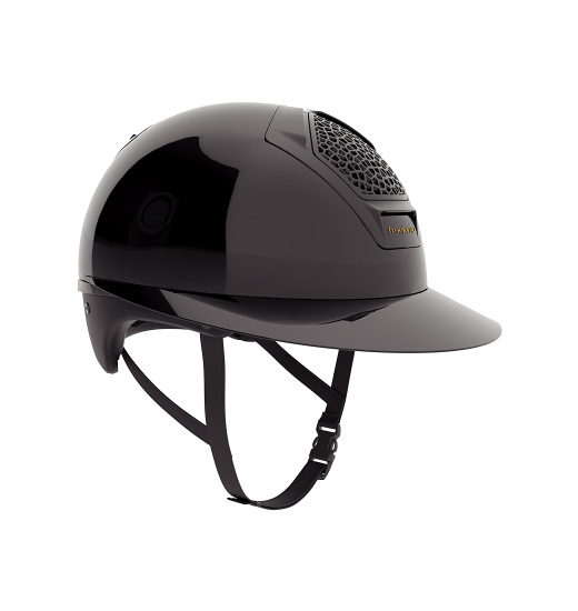 Freejump FREEJUMP VORONOI EQUESTRIAN HELMET GLOSSY WITH WIDE VISOR BLACK