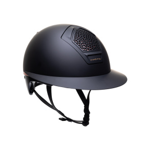 FREEJUMP VORONOI KASK JEŹDZIECKI MATTE Z SZEROKIM DASZKIEM ROSE GOLD