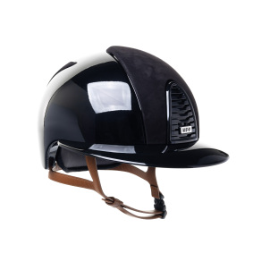 KEP ITALIA CROMO 2.0 POLISH RIDING HELMETS SUEDE PANELS / BEIGE CHIN BLACK