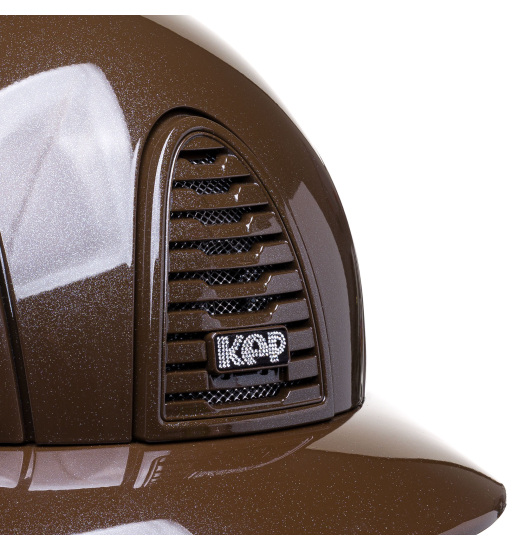 KEP Italia KEP ITALIA CROMO 2.0 DIAMOND KASK JEŹDZIECKI WHITE CRYSTALS SUEDE BRĄZOWY