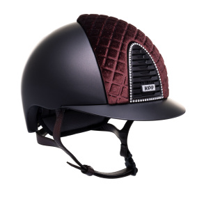 KEP ITALIA CROMO 2.0 TEXTILE MILANO VELVET SHINE/CRYSTALS SILVER NIGHT BROWN HELMET