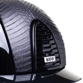 KEP ITALIA CROMO 2.0 POLISH SNAKE MATT FRONT REAR BLACK RIDING HELMET