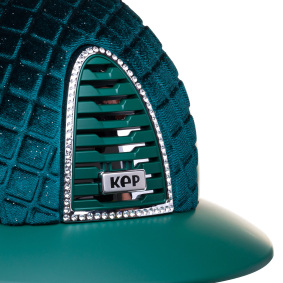 KEP ITALIA CROMO 2.0 TEXTILE MILANO VELVET SHINING FRONT/SWARO FRAME GREEN HELMET