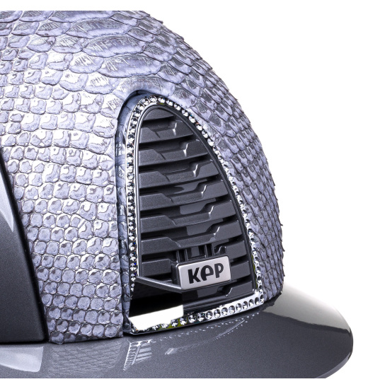 KEP Italia KEP ITALIA CROMO 2.0 POLISH PYTHON GREY SILVER FRONT/SWARO SILVER NIGHT GREY HELMET