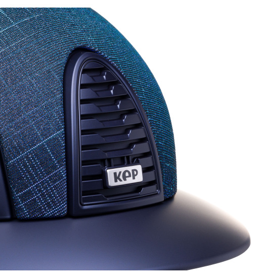 KEP Italia KEP ITALIA CROMO 2.0 TEXTILE GALASSIA BLUE/DARK BLUE STRAP/MATT LOGO NAVY HELMET