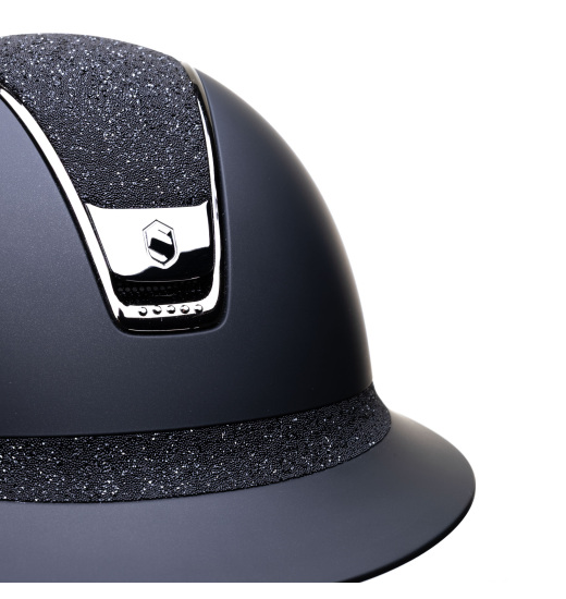 Samshield SAMSHIELD MISS SHIELD 2.0 SHADOWMATT / SHINY CRYSTAL FABRIC / 5 SWAROVSKI JETH / BLACK HELMET