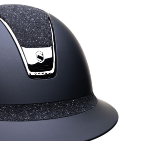 SAMSHIELD MISS SHIELD 2.0 SHADOWMATT / SHINY CRYSTAL FABRIC / 5 SWAROVSKI JETH / BLACK HELMET