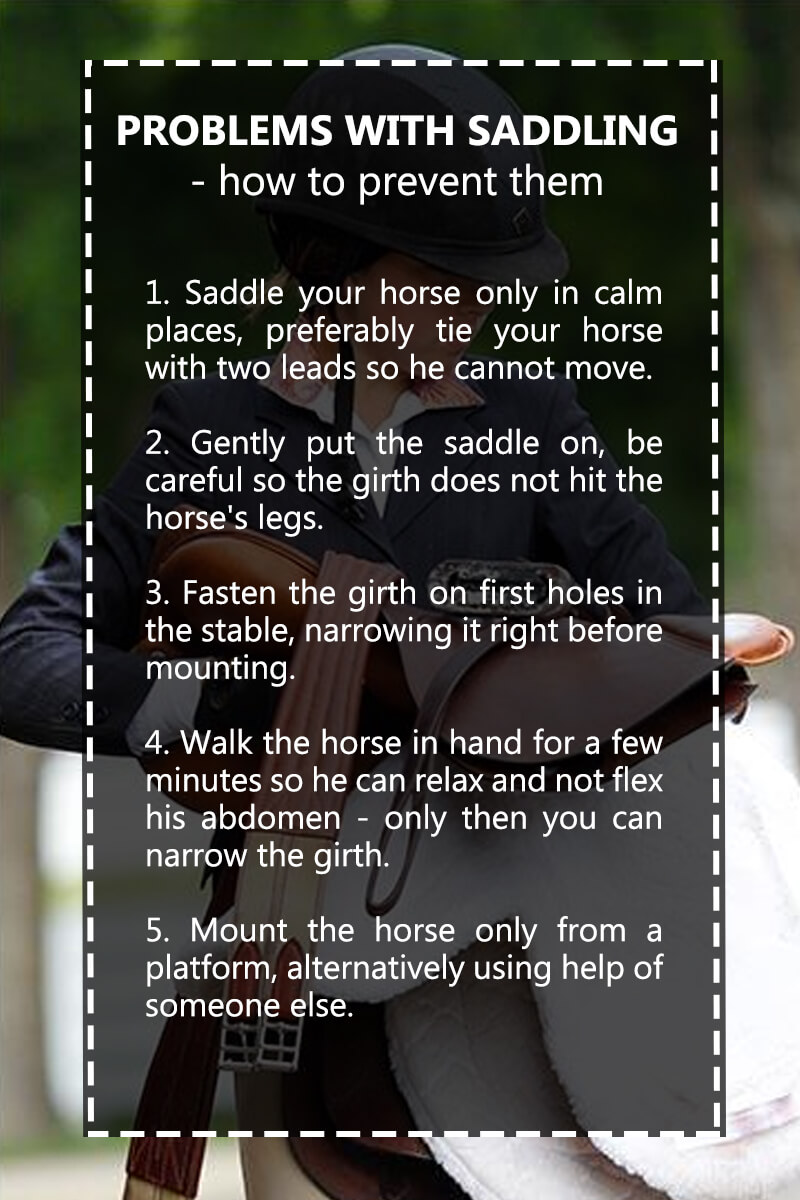 Problems with saddling - how to prevent them