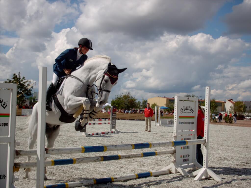 Looking at the obstacle while jumping