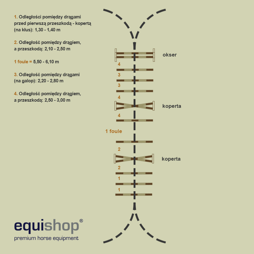 szereg z drągami pomiędzy przeszkodami1