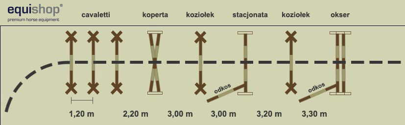 szereg młody koń z koziołkami1