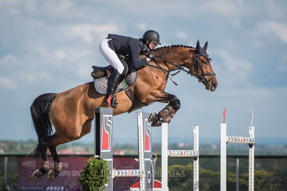 Aleksandra Dąbkowska i klacz Tokajer podczas Grand Prix w Michałowicach 2016