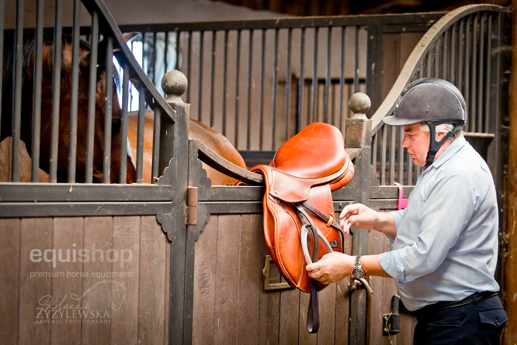 Grzegorz Kubiak i siodło Prestige X-perience Lux