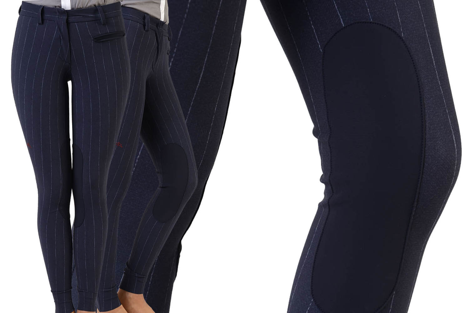 Women's riding breeches with material grip