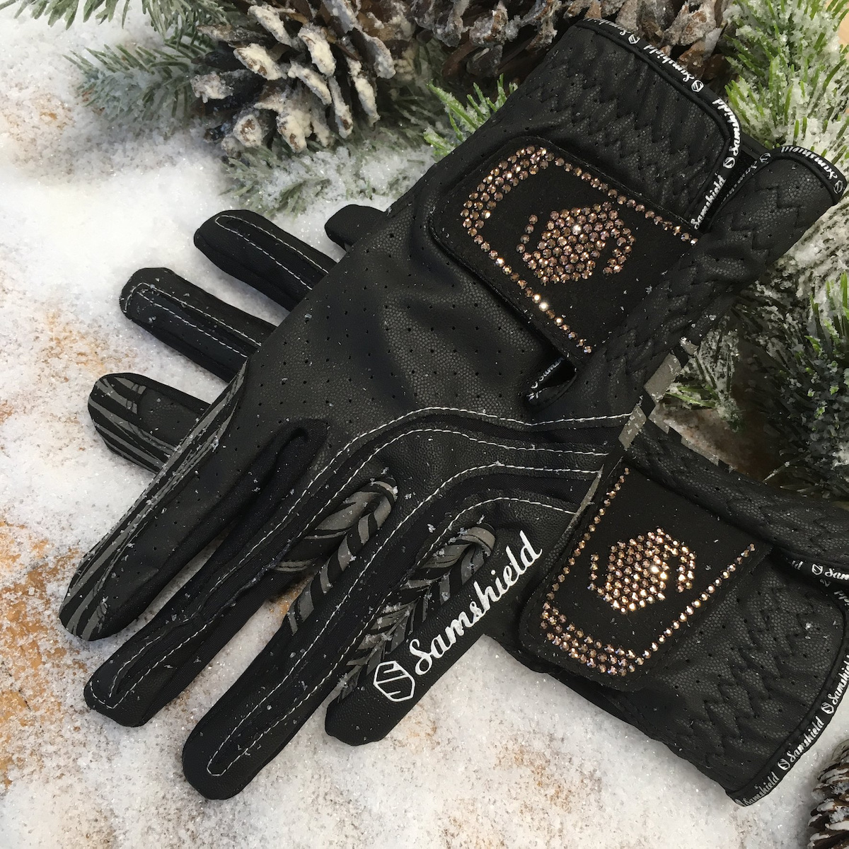 Vgo 1 Pair 0℃/32℉ or Above Ladies Deer Split Leather Equestrian Gloves Premium Winter Horse Riding Gloves Brown, DB7983F 